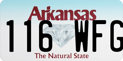 AR license plate 116WFG
