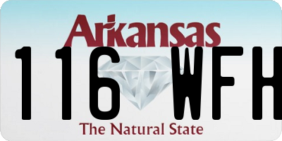 AR license plate 116WFH