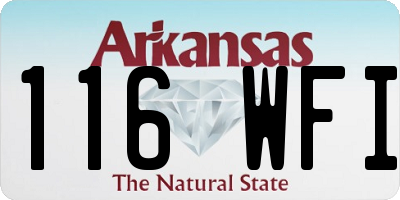 AR license plate 116WFI