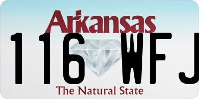 AR license plate 116WFJ