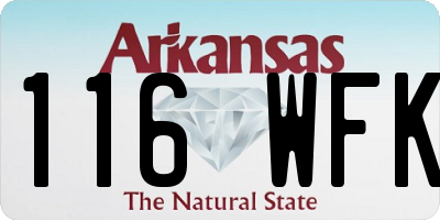 AR license plate 116WFK