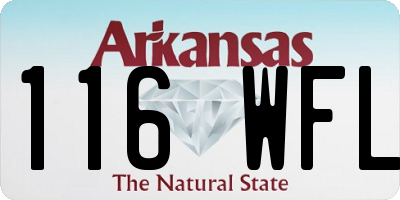 AR license plate 116WFL