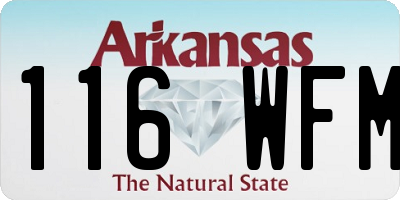 AR license plate 116WFM