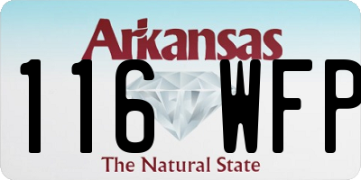 AR license plate 116WFP