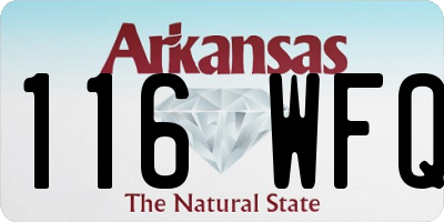AR license plate 116WFQ