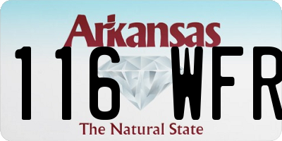 AR license plate 116WFR