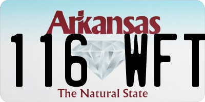 AR license plate 116WFT