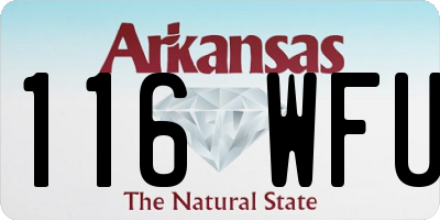 AR license plate 116WFU