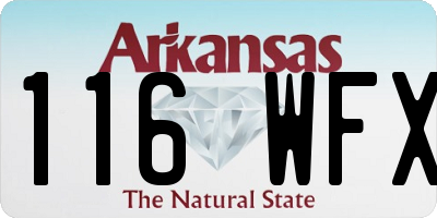 AR license plate 116WFX