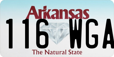 AR license plate 116WGA