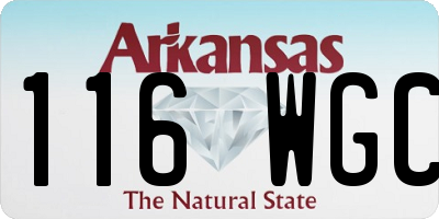 AR license plate 116WGC