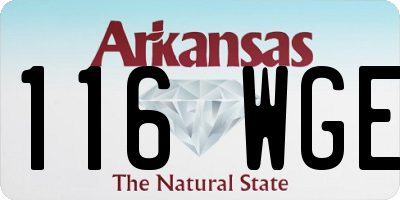 AR license plate 116WGE