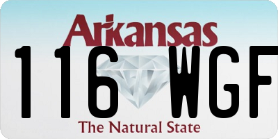 AR license plate 116WGF