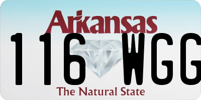 AR license plate 116WGG