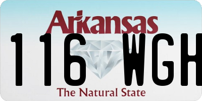 AR license plate 116WGH