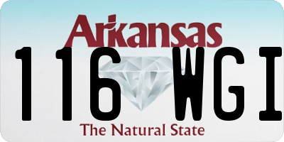 AR license plate 116WGI