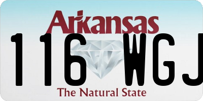 AR license plate 116WGJ