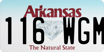 AR license plate 116WGM