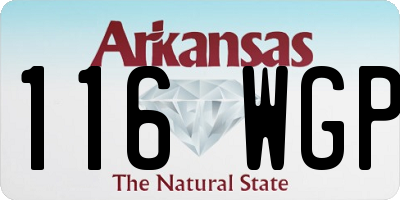 AR license plate 116WGP