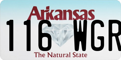 AR license plate 116WGR
