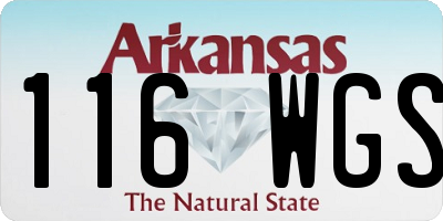 AR license plate 116WGS