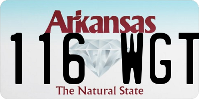 AR license plate 116WGT