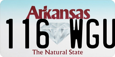 AR license plate 116WGU