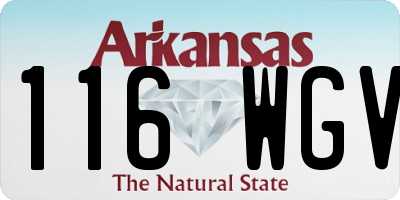 AR license plate 116WGV