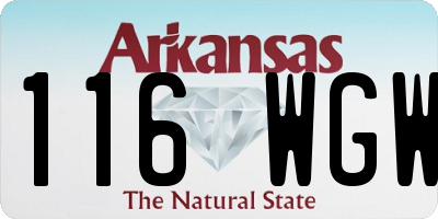AR license plate 116WGW