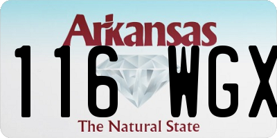 AR license plate 116WGX