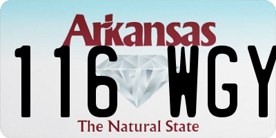 AR license plate 116WGY