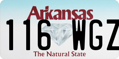 AR license plate 116WGZ