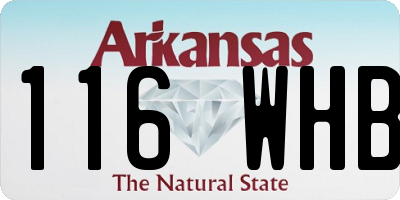 AR license plate 116WHB
