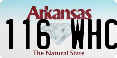 AR license plate 116WHC