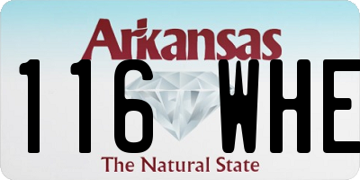 AR license plate 116WHE
