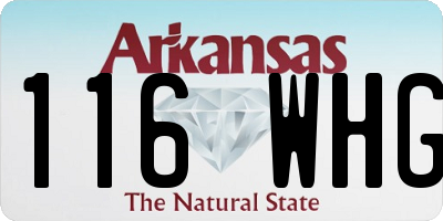 AR license plate 116WHG