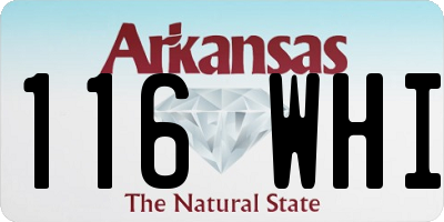 AR license plate 116WHI