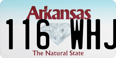 AR license plate 116WHJ