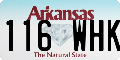 AR license plate 116WHK