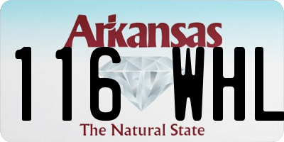 AR license plate 116WHL