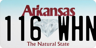 AR license plate 116WHN
