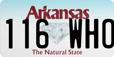 AR license plate 116WHO