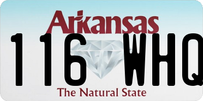 AR license plate 116WHQ