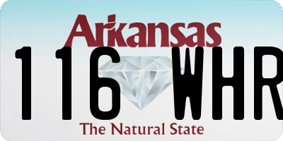 AR license plate 116WHR