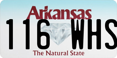 AR license plate 116WHS