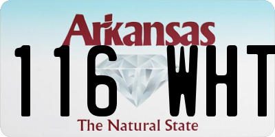 AR license plate 116WHT