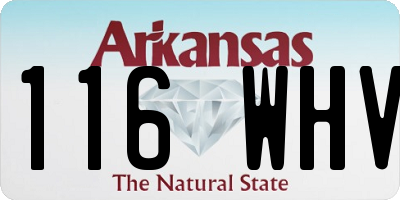 AR license plate 116WHV