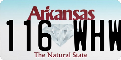AR license plate 116WHW