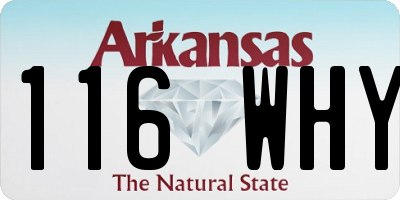 AR license plate 116WHY