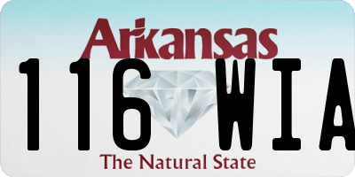 AR license plate 116WIA